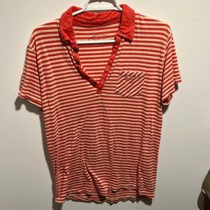 Retro Orange / cream striped Threads 4 Thought cotton & modal shirt